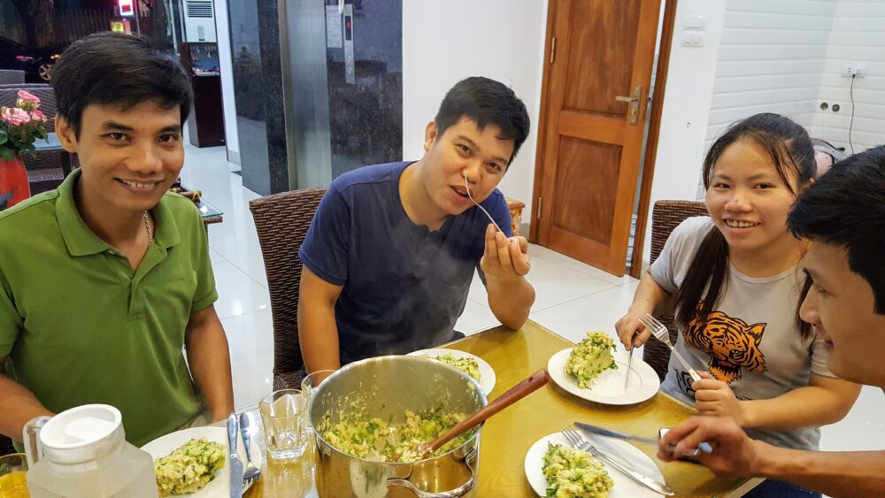 Overwinteren in Vietnam eten stamport andijvie