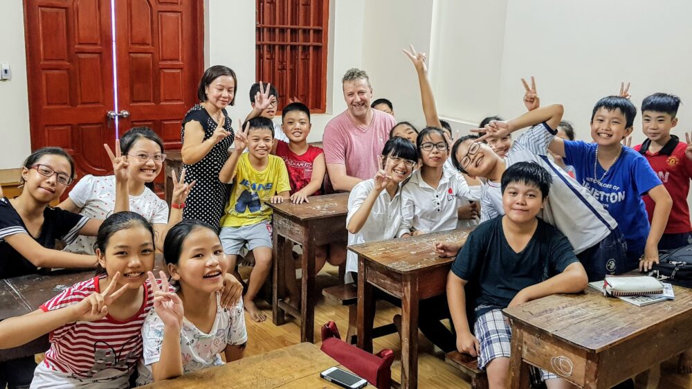 Overwinteren in Vietnam schoolkinderen