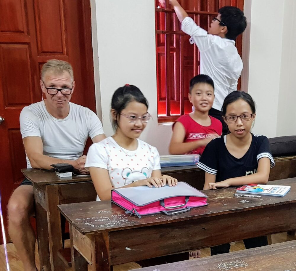 Overwinteren in Vietnam vrijwilliger op school